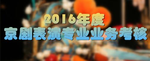 欧美幼小小逼日小逼国家京剧院2016年度京剧表演专业业务考...